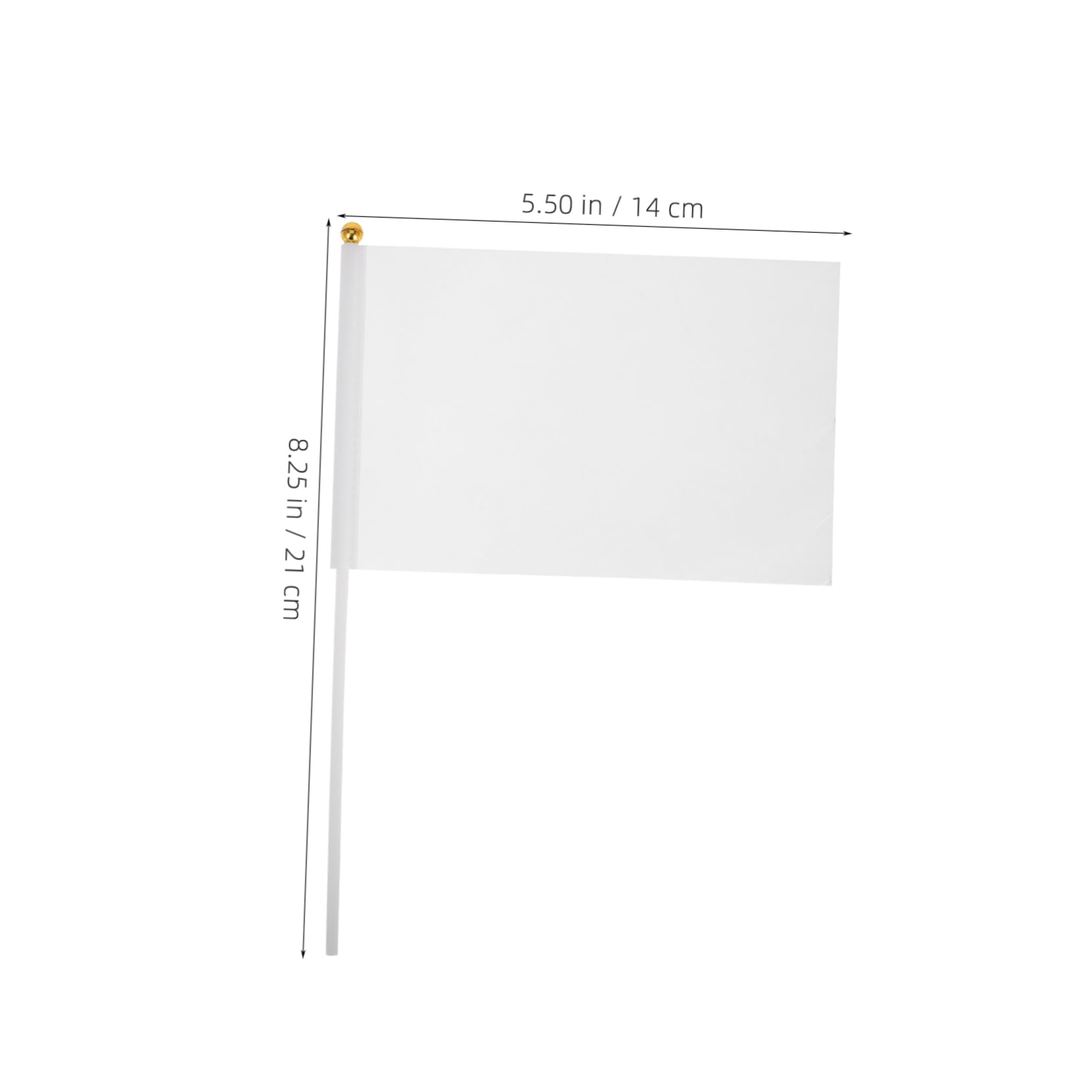 KOMBIUDA 48 Pack Commanding Referee Flags White Flags for Decor Waving Flags for Bars Clubs Parties and Sports