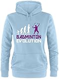 EZYshirt® Badminton Evolution Damen Hoodie