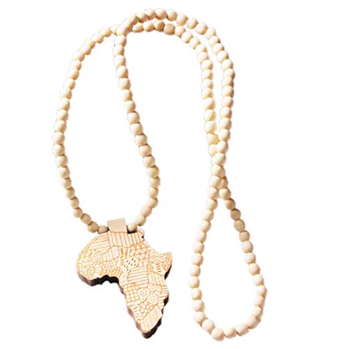 Colgante De Madera De Las Niñas Tarjeta Africana Collar África Hip-hop Regalo Collares Día de San Valentín