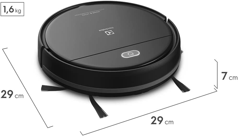 Imagem em perspectiva 3D do aspirador robô com fundo branco. Imagem em perspectiva 3D do aspirador robô com fundo branco.