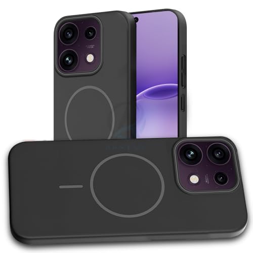 Image of AESTMO Shockproof Back Case Cover for Oppo Reno 16C 5G | Slim Hard Shell | Hard Back Cover for Oppo Reno 16C 5G (Compatible with MagSafe Accessories, Black)