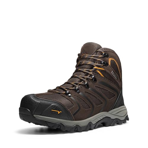 Image of NORTIV 8 Waterproof Work Boots for Men Steel Toe Safety Construction Boots ARMADILLO-STL