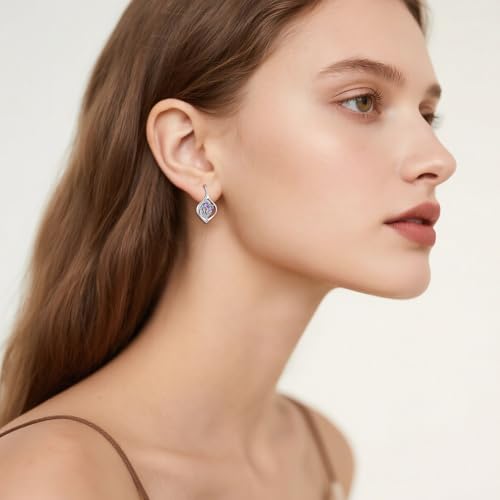 Scottish Thistle Earrings Sterling Silver Hoop Leverback Scotland Thistle earrings Jewelry Gifts for Women3