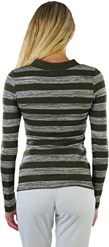 Image of ToBeInStyle Women's Classic Long Sleeve V-Neck Pullover Sweater