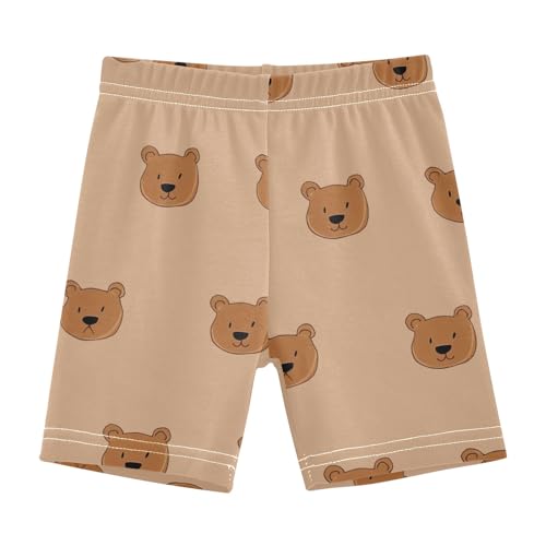 Simple Bear Cute Prints Girls Shorts Elastic Waist Sports Shorts Girls Leggings Pants for 4-10 Years