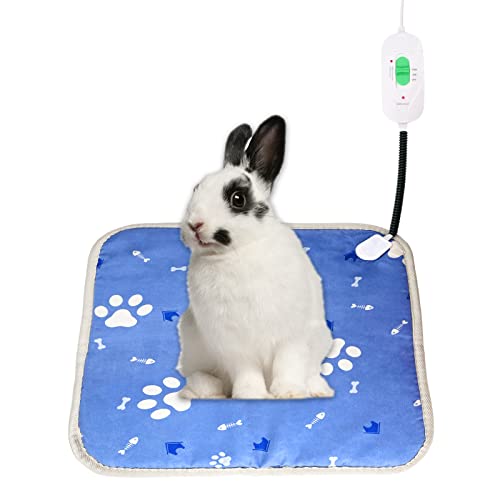 Pet Heating Pad Electric,45x45cm Dog Electric Blanket Heated Cat Bed,Waterproof Electric Heating Mat for Small Pet,Pet Electric Heating Pad with 3 Adjustable Temp,Electric Heated Mat for Puppy,Rabbit
