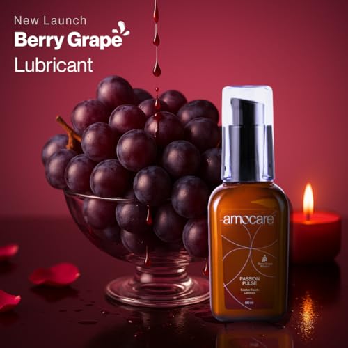 Image of Amocare Long Lasting Lubricant Gel for Men & Women | Dermatologically Tested and pH balanced | Water-based, non-sticky, and no Nasties formula | Toy & Condom Compatible | 50 ml (Berry Grape)