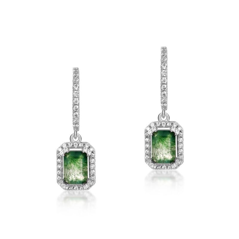 Boucles d'oreilles agate de mousse et or pour sublimer vos tenues bohèmes chics