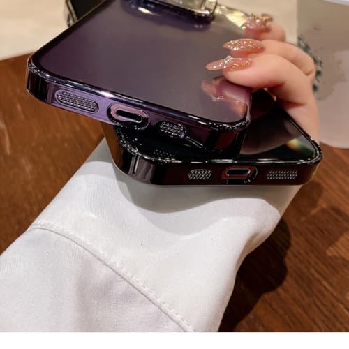 Coque de protection d'objectif iPhone 15 Pro Max transparente avec support antichoc bleu - 2