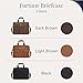 Luxorro Full Grain Leather Briefcase, Handcrafted Laptop Bag with Multiple Compartments, Fits 15.6 Inch Laptop