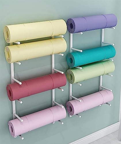 Support de rangement en métal pour tapis d'exercice au salon ou studio