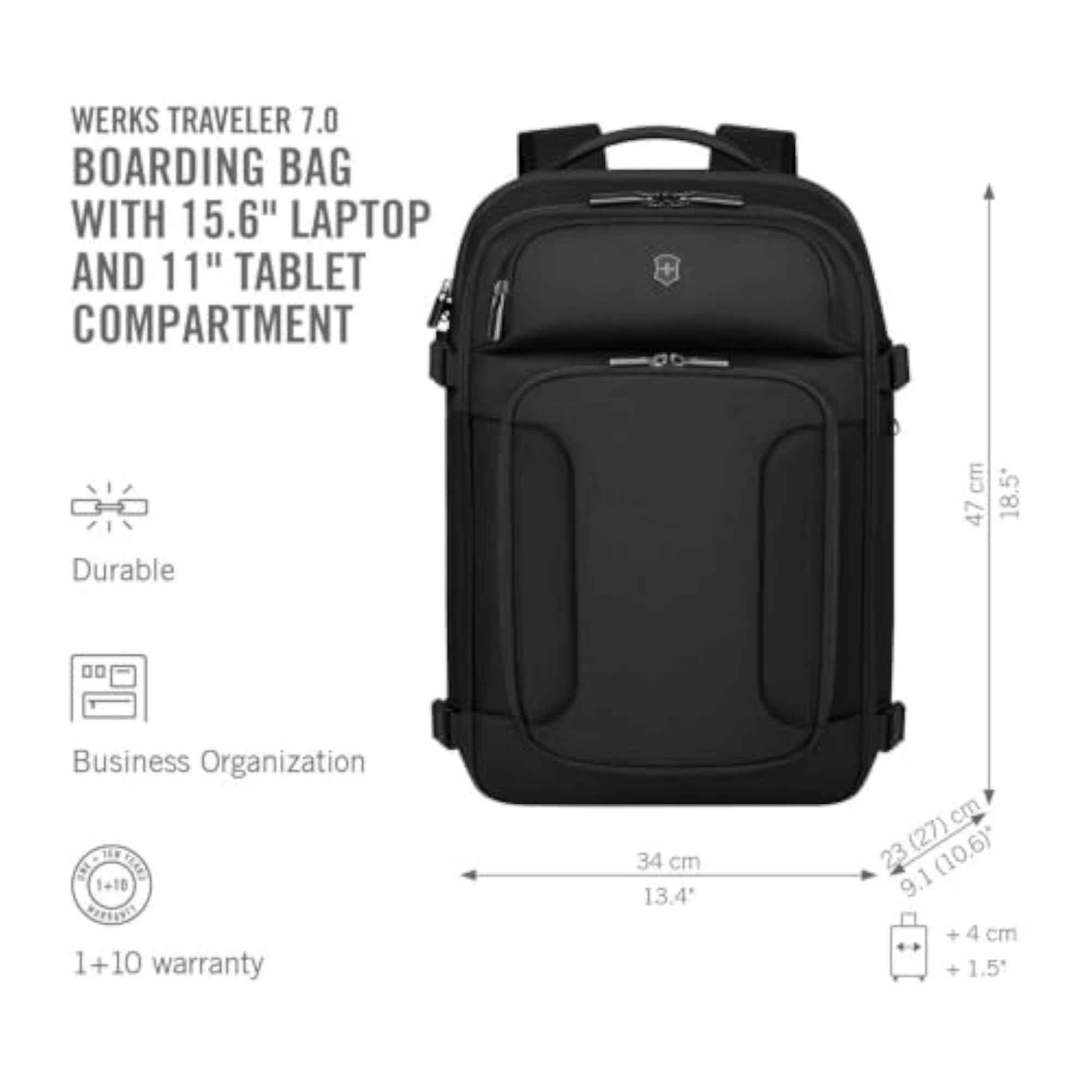 Swiss Designed Werks Traveler 7.0 Deluxe Backpack, Navy Blue