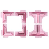 WADORN 8 Stück 2 Stile Eckführungs Montage Klammern Universelle Rechtwinklig Nützlichkeit Eckführungen Werkzeug Für Kartonage Scrapbooking Karton Handwerk Workshops (3mm, 2mm, 1.5mm, 1mm) Dicke, Rosa