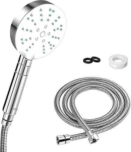 Dfito Shower Head and Hose Set, Water-Saving High Pressure Shower Head, 3 Spray Modes Hand Shower Head with 1.5m Hose, BPA-Free ABS Material ( 3 Modes )