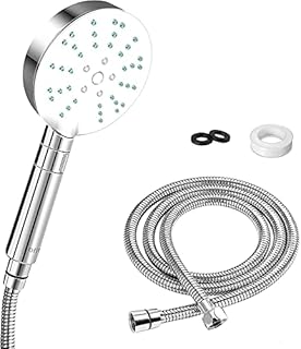 Dfito Shower Head and Hose Set, Water-Saving High Pressure Shower Head, 3 Spray Modes Hand Shower Head with 1.5m Hose, BPA-Free ABS Material ( 3 Modes )