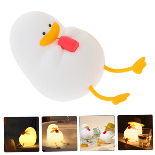Lámpara de mesa de noche con diseño de pato de silicona miniatura 7