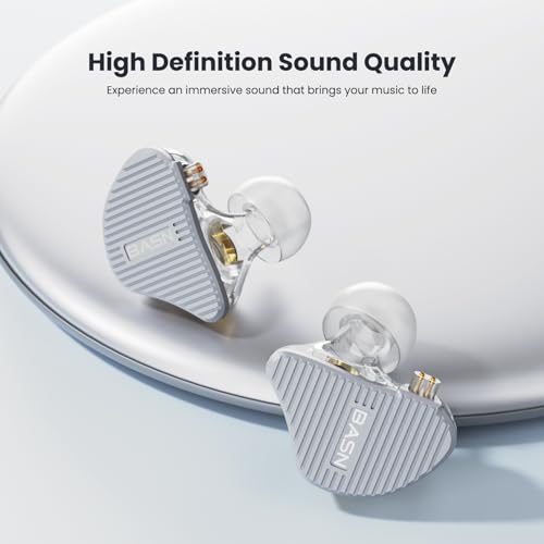 BASN Mix-PD 2-Pin in Ear Monitor,1Planar Driver + 1Dynamic Driver Hi-fi IEM Earphones with CNC Crafted Metal Cover - Image 2