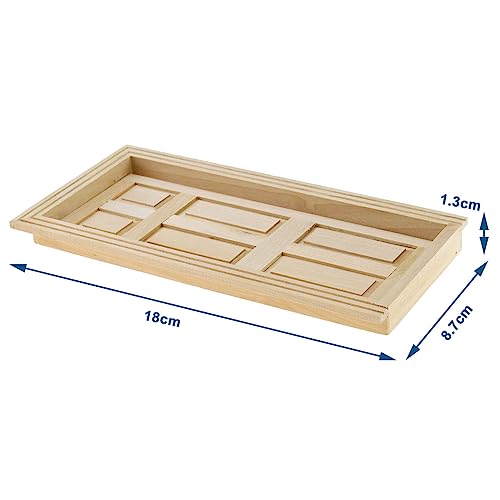 The Lord of the Tools Dollhouse Miniature Wooden Door 1:12 Scale Mini Simulation Interior Door Pretend Play Toy Model for Dollhouse Furniture Decoration Accessories - Image 4