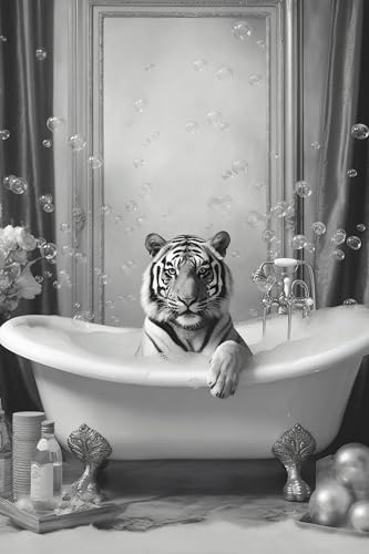 Affiche girafe noir et blanc 40x60 cm lianyibo cadre inclus pour salon