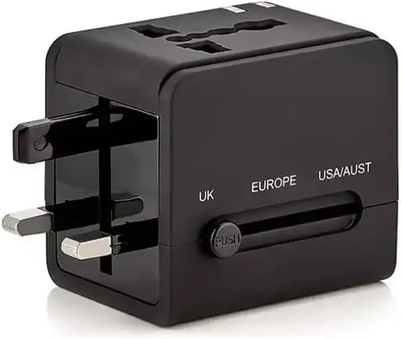 Millennium Technology Universal Travel Adapter,International All in One Worldwide Travel Adapter and Wall Charger Multi Type Power Outlet USB 2.1A (Travel Adapter with USB Port)