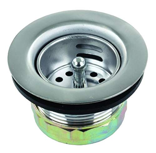 JR Products 95325 Strainer with Push-In Basket, Chrome, 1-1/2"
