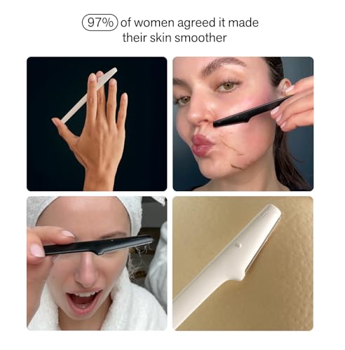 Nimbi Dermaplane Razor | Precision Eyebrow Shaper, Facial Hair Removal for Women & Exfoliation | Professional Dermaplaning Tool for Face | Plastic-Free - 3 Count