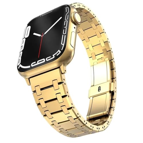 Bracelet en acier inoxydable luxe pour Apple Watch Ultra 2 et série 10 9 8 7 SE