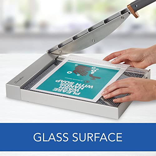 Swingline Paper Cutter, Guillotine Trimmer with EdgeGlow LED Cut Guide and Tempered Glass Surface, 12" Cut Length, 25 Sheet Capacity, ClassicCut 1225G (G7010005) - Image 5