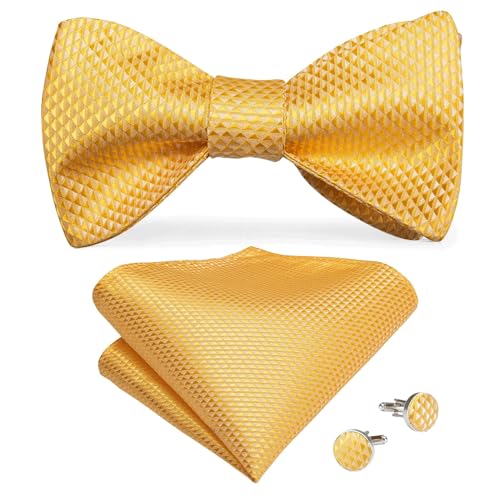 Corbata de moño sólida para boda y fiesta miniatura 1