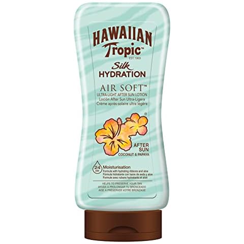 Loción Hidratante After Sun Hawaiian Tropic Air Soft con Coco y Papaya Cover