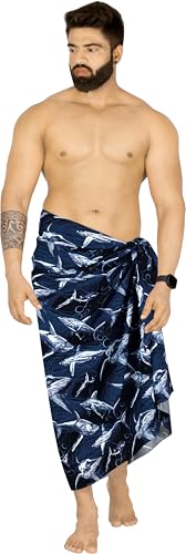 HAPPY BAY Men's Sarong Beach Wraps Pareo Aloha