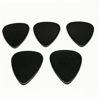 VUBLY Médiators de guitare noir pur médiators de guitare en celluloïd blanc solide noir jauge d'épaisseur assortie 0.46… – Image 5