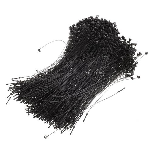 NAMOARLY 2 Trademark Tag Rope Prong Fasteners Hanging Tag Loop Label Ties Tag Fastener Hook Ties Tags Fastener Tag Labels Spring Ties Universal Plastic