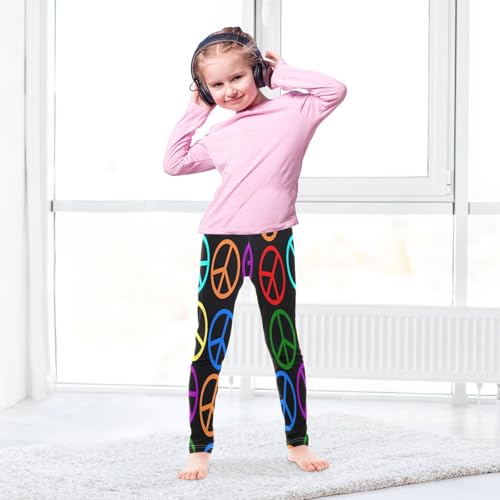 Bolaz Toddler Girls Leggings Printed Yoga Pants Leggings Colorful Circle for Kids4