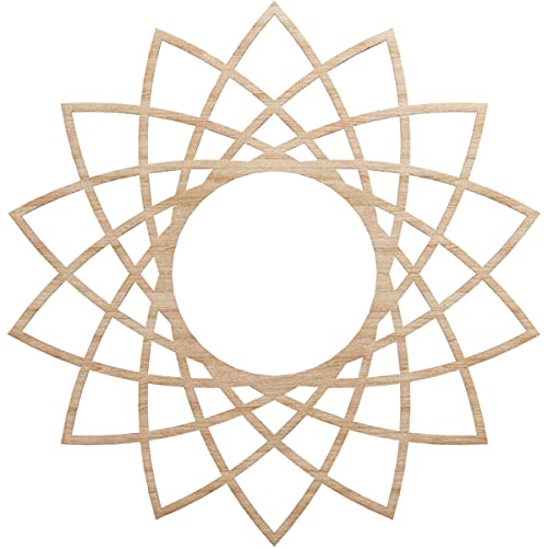 Image of Ekena Millwork 30 inchOD x 11 1 /2 inchID x 3 /8 inchT Eleanor Wood Fretwork Pierced Ceiling Medallion, Alder