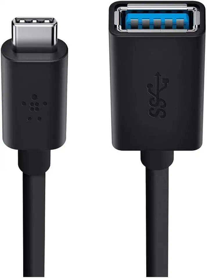 Belkin F2CU036btBLK USB 3.0 USB-C to USB A Adapter, Black