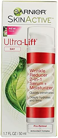 Garnier Ultra-Lift 2-In-1 Wrinkle Reducer Serum And Moisturizer For Wrinkles And Firming, 1.7 Fluid Ounce (Pack of 3)