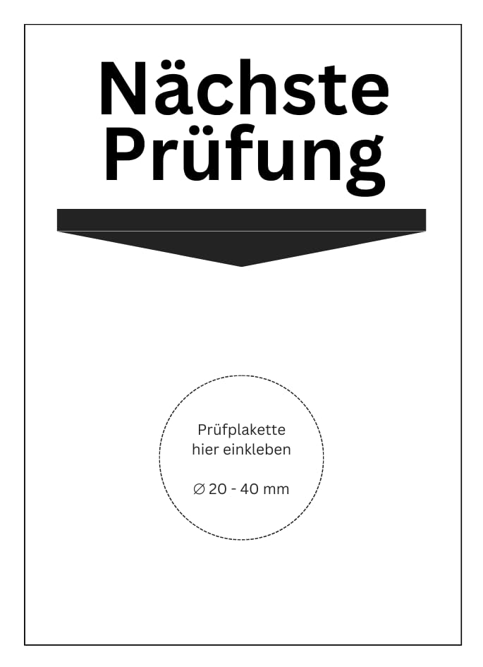 30 witterungsbeständige Grundplaketten - für Prüfplaketten ⌀ 20-40 mm - permanent klebend - outdoor - nächste Prüfung (30 Stück)