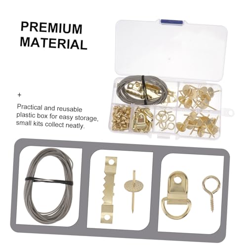 Image of 1Set Photo Frame Hanging Hook Kit Versatile Hardware Accessories for Indoor Outdoor Use Includes Hook Models Supplementary Screws for Home Office School Decor