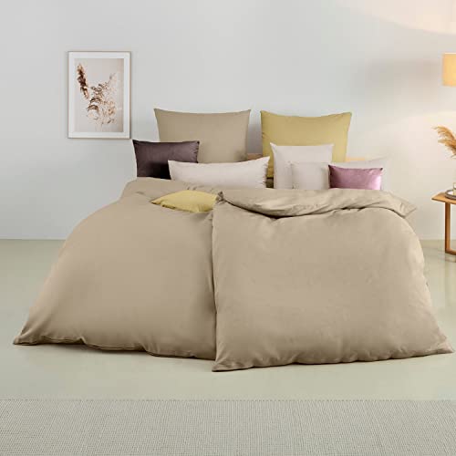 Soifox Bettwäsche 135x200 4teilig Sandy Beige - Sets aus Mikrofaser...