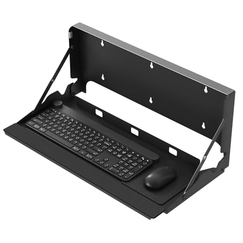 Flip Down Wall-Mount Keyboard Tray - 24 Inch Keyboard Holder