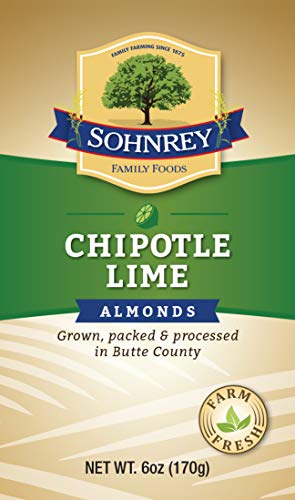 Chipotle Lime Almonds 6 Oz 6-Pack Tangy Spicy Chili Con Limon Nuts Snack By Sohnrey Family Foods #TOP2
