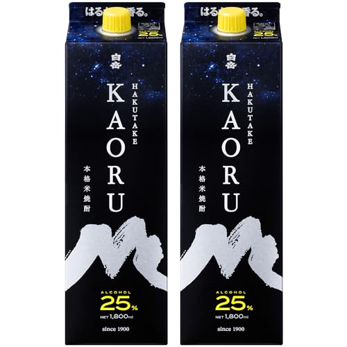 白岳 KAORU 米焼酎 25度 1800ml×2本