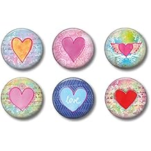 Heart Magnets - Cute Locker Magnets for Teen Girls - Whiteboard Office or Fridge - Funny Magnet Gift Set Hearts