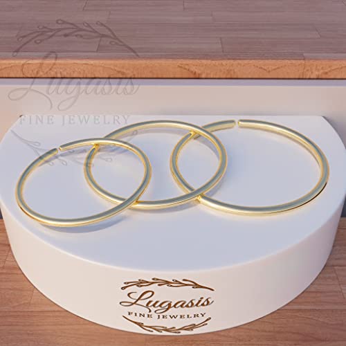3 Gold Hoop Earrings | Small 14K Gold Filled Loop Earrings | 20 Gauge Wire Thickness | Hypoallergenic Earrings | Sensitive Earrings For Women | 3 Different Sizes 6, 8, 10Mm Hoops Diameter #TOP3