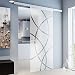 Produktbild inova Glasschiebetür 755 x 2035 mm Kreis Design Alu Komplettset mit Lauf-Schiene und Griffknopf