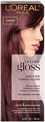 L’Oréal Paris Le Color One Step Toning Hair Gloss, Auburn, 4 Ounce