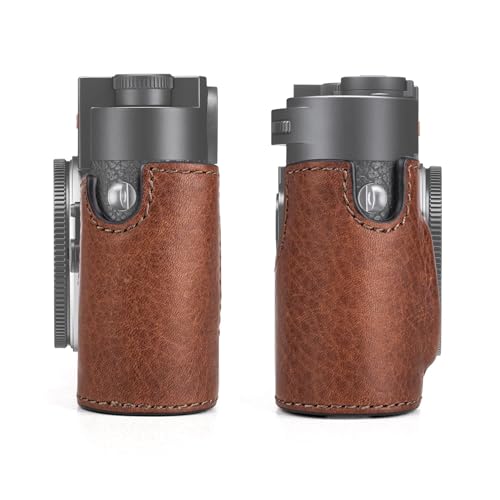 MUZIRI KINOKOO Funda para Leica M11 M11-P M EV1, Funda Protectora de Cuero Genuino de Primera Calidad para cámaras Leica M11/M11-P/M-EV1, con empuñadura y diseño con Fondo Abierto - Marrón - imagen 4