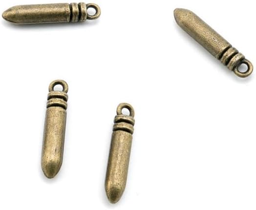 Antique Bronze Jewelry Making Charms Findings Supplies 00354 Bullet Craft Ancient Repair Lots DIY Pendant Vintage