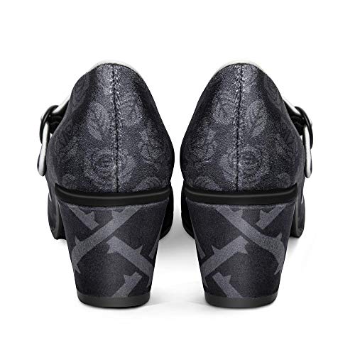 Hot Chocolate Design Chocolaticas Mid Heels Black Tudor Women's Mary Jane Pump Multicoloured HCD 353